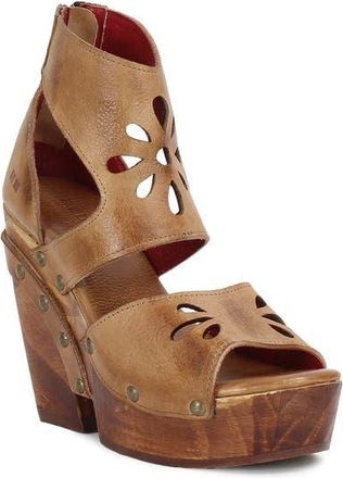 Bed Stü Lucrative Wood Wedge in Tan Rustic at Nordstrom, Size 6.5