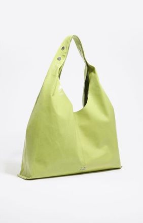Bimba & Lola Leather maxi Bikini Paper bag in Lime at Nordstrom
