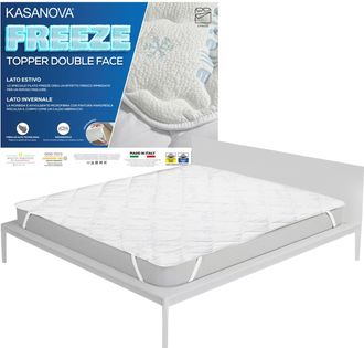 KASANOVA Topper matrimoniale double face lato estivo e invernale Freeze