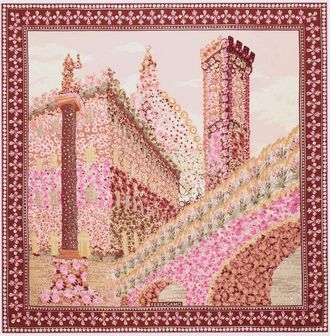 Ferragamo Foulard Palazzo Spini Feroni in seta con stampa floreale