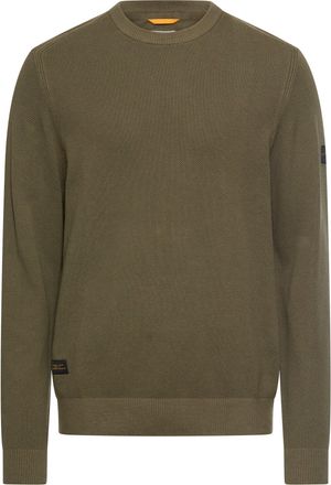Camel Active Strickpullover CAMEL ACTIVE, Herren, Gr. 4XL, deep olive, Strick, Obermaterial: 100% Baumwolle, unifarben, normal h&uuml;ftbedeckend, Rundhals, B&uuml;ndchen, P