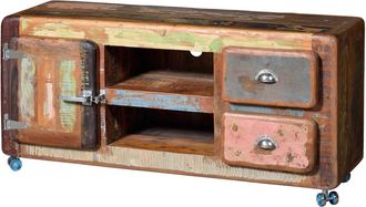 Giner&Colomer Mueble tv en madera reciclada multicolor