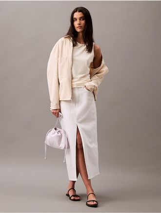 Calvin Klein Womens Cotton Jersey Muscle Tank Top - White - XS