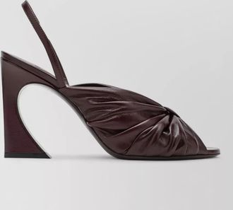 Fendi lamb leather slingback sandals