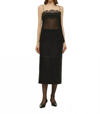 Elodie Remy Square Neck Top In Black