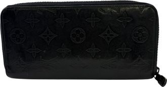 Louis Vuitton Black Leather Long Wallet (Bi-Fold) (Pre-Owned)