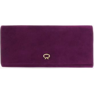 Gianvito Rossi Monica Clutch Bag in Purple Suede at Nordstrom