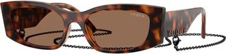 Vogue Eyewear Vo 5655Su Zonnebril - Dames - Zonnebrillen - Bruin - 53 MM - Accessoires