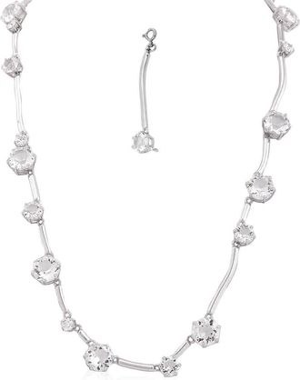 Swarovski White Constella Rhodium Plated Mixed Round Cuts Necklace