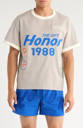 Honor The Gift Mulitbox Ringer Graphic T-Shirt in Stone at Nordstrom Rack, Size X-Large