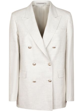 Tagliatore Double-Breasted Oversized Jacket with Structured Lapels