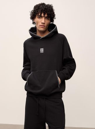 HUGO BOSS Mens Daro contrast-embroidery hoodie