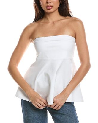 Kenneth Cole Peplum Strapless Pullover