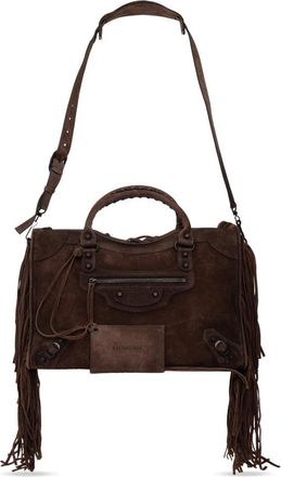 Balenciaga Le City Medium Handbag - Dames - Handtassen - Bruin - ONE Size - Katoen - Tassen