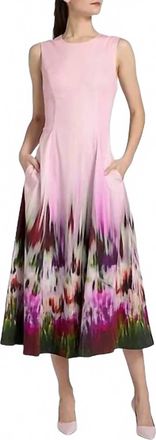 SIMKHAI Magnolia Midi Dress In Sorbet Motion Blur