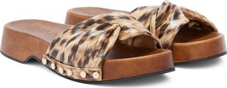 Ganni Tia Fairy Platform Slide Sandal in Argan Oil at Nordstrom, Size 11Us