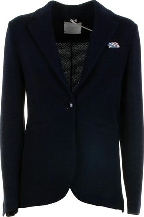 Circolo 1901 textured single-breasted jacket - women - Fabric - 46 - Blue