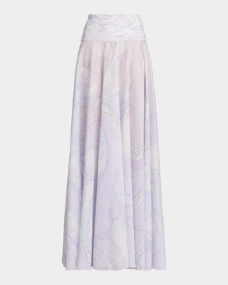 Pucci Passepartout Muslin Cotton Maxi Skirt