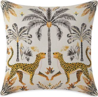 Sunday Citizen Graphic Leopard Accent Pillow in Ivory/Gold at Nordstrom