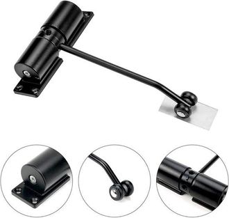 OEM Cierrapuertas Autom&aacute;tico, Cierrapuertas Autom&aacute;tico, F&aacute;cil Instalaci&oacute;n, Muelle Ajustable Para Puertas Interiores Y Exteriores, Color Negro