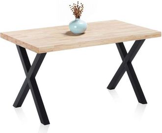 OEM Mesa De Comedor X-loft 140 Roble Salvaje - Negro 140x80