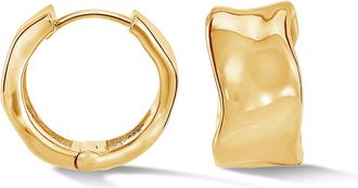 Dower & Hall Wide Waterfall Huggie Hoops