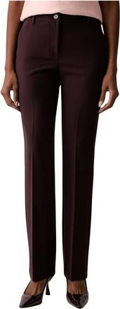 Twinset Slim-fit Broek - Dames - Straight fit broeken - Rood - S - Polyester - Broeken