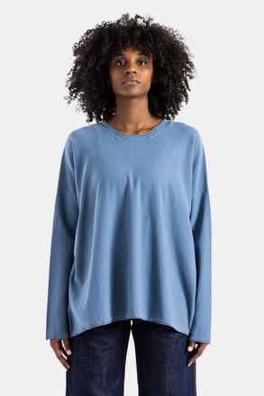 CASEY CASEY Overdyed Cotton Jersey T-Shirt - Blue