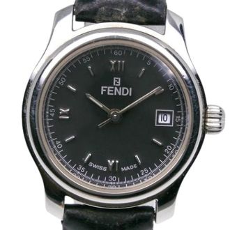 Fendi Pre-owned 210L Polshorloge - Dames - Vintage Horloges - Zwart - ONE Size - Leer - Vintage