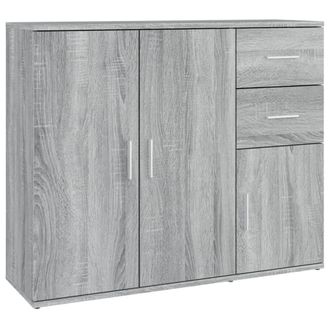 Berkfield Home Sideboard Grey Sonoma 91x29.5x75 cm Engineered Wood