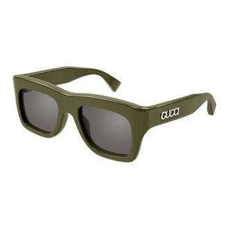 Gucci Zonnebril - Heren - Zonnebrillen - Groen - 52 MM - Nylon - Accessoires