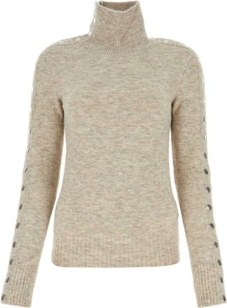 Isabel Marant Melange sand nylon blend Malo sweater
