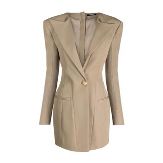 Balmain Abito Blazer Monopetto - - Dresses - Donna - Beige - M