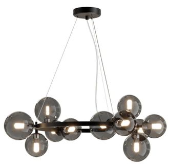 Maytoni H&auml;ngelampe Dallas Schwarz/Silver, 11-flammig &oslash; 67 cm