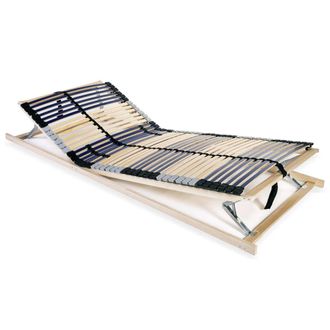 vidaXL Vidaxl - Somier De L&aacute;minas Sin Colch&oacute;n Con 42 Listones 7 Zonas 90x200 Cm