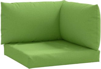 vidaXL Cojines Para Sof&aacute; De Palets 3 Uds Tela Verde Melange Vidaxl