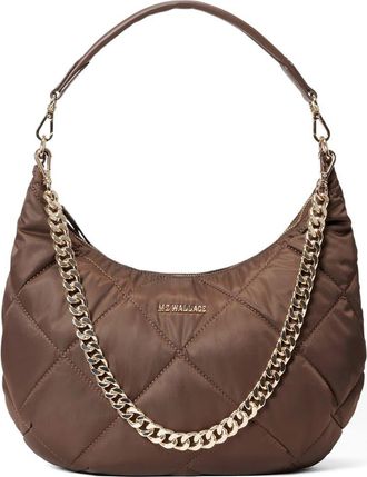 MZ Wallace Bowery Quilted Shoulder Bag in Walnut at Nordstrom