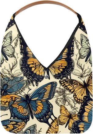 Generic Butterfly Reusable Lightweight Grocery Bags - Foldable Into Compact Pouch, Washable & Sturdy, Multipurpose for Shopping and Travel