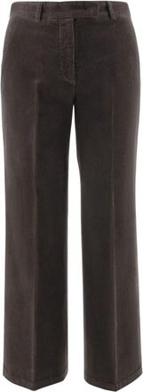Ql2 Quelledue Teodora 73 Wijde Corduroy Broek - Dames - Wijde Broeken - Bruin - M - Katoen - Broeken