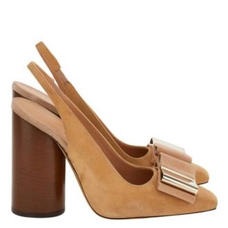 Ferragamo Lena Vara Bow Slingback Pumps, Size 7 C