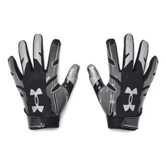 Under Armour F8 Football Gloves Black Metallic Silver 1368851-001
