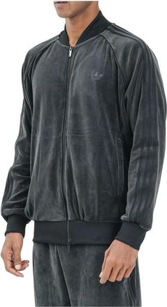 adidas Velours Rits Sweatshirt - Heren - Outdoorjassen - Zwart - 2XL - Katoen - Fitness