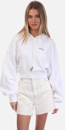 Off-white Womens X-ray Arrow Crop Hoodie - White - Size: 8