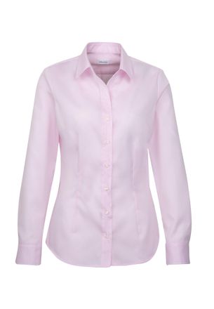 Seidensticker Hemdbluse SEIDENSTICKER Schwarze Rose, Damen, Gr. XS(34), rosa (pink), 100% Baumwolle, unifarben, slim fit, ohne Ausschnitt, Blusen Hemdbluse, 1/1 Kra