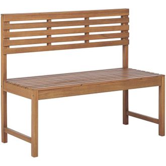 Beliani Panchina da esterno 2 posti in legno di acacia 50 x 110 cm Mobili da balcone Treia