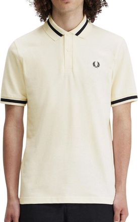 Fred Perry Mens Fred Perry Light Oyster Polo Shirt - Size: 36