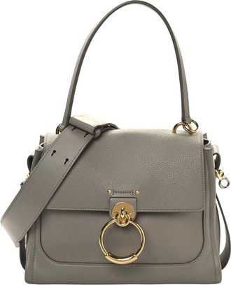 Chloé Motty Grey Calfskin Leather Mini Tess Day Bag (Authentic Pre-Loved)