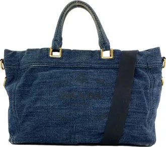 Prada Blue Denim Tote Bag (Pre-Owned)