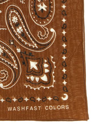 Alanui Paisley Cotton Scarf - Brown
