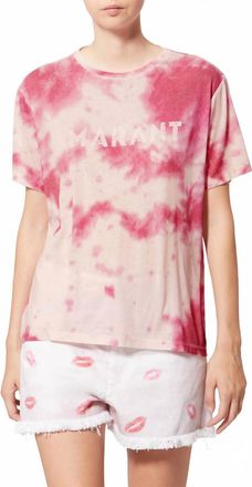Isabel Marant Zewel Cloudy Tee In Pink